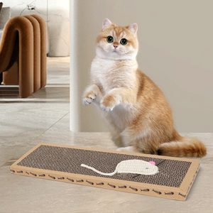 Nobleza confezione da 2 cm 38cm X 12.5cm X 1.8cm graffiatori di gatto in cartone con tappetino per erba gatta in carta - Product Image 6