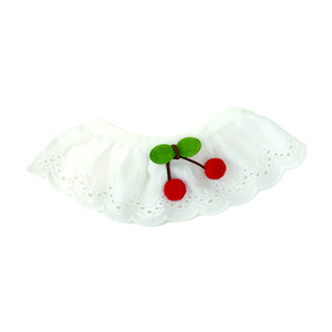 Pañuelo de encaje a cuadros con estampado de cerezas para gatos y perros, accesorios para el cuello de mascotas, venta al por mayor - Product Image 6