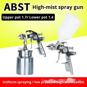 Pistolet à air comprimé à haute atomisation en acier inoxydable authentique ABST Automotive, outil de peinture industriel pour meubles - Product Image 3