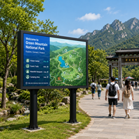 Pantalla LED 4K Inteligente para Publicidad Exterior, Resistente al Agua IP65, CMS con IA, Control Remoto WiFi 4G, Pantalla Digital de Doble Cara