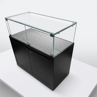 Comptoir à bijoux en verre moderne et luxueux avec éclairage LED, vitrine à bijoux verrouillable