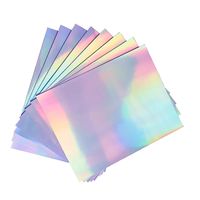 Vinyle Imprimable Holographique Format A4, Papier Autocollant Imperméable Effet Arc-en-ciel en PET, pour Imprimante Laser et Jet d'Encre
