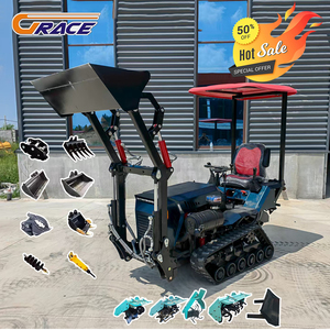 25HP 35HP CE <b>Small</b> Euro 5 Tractors Orchard Farm Agricultural Diesel Tracked Cultivator Rotary Tiller Crawler Mini Tractor - Product Image 1