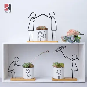 HINWELL Pot Bunga Kecil Dekorasi Rumah, 2021 Kreatif Hadiah Terbaik Pot Sukulen untuk Dalam Ruangan