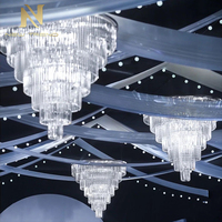 Lustre LED de luxe en acrylique au design moderne pour la décoration intérieure, idéal pour les boutiques, les villas et les salles de mariage