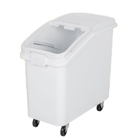 Conteneur de stockage d'aliments pour animaux de compagnie de 120 L avec roues, capacité de 50 kg, en PP de qualité alimentaire, pour chiens et chats, vente en gros
