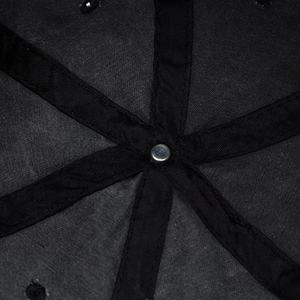 High Quality 6 Panel Black Custom Logo Casual Curved Brim Men's Vintage Cap 100% Cotton Metal Buckle - Product Image 6