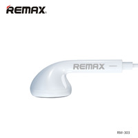 Écouteurs filaires Remax 3,5 mm avec design semi intra-auriculaire, commandes intégrées, microphone et câble de 1 m pour la musique et les appels