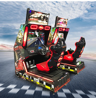 Simulateur de divertissement arcade, machine de jeu de voiture de course vidéo, jeu d'arcade, simulateur de mouvement, vitesse d'entraînement, 4 jeux vidéo