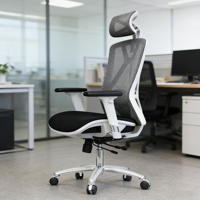 Vente directe usine – Chaise de bureau pivotante à dossier haut au design moderne, chaise de direction entièrement en maille pour ordinateur