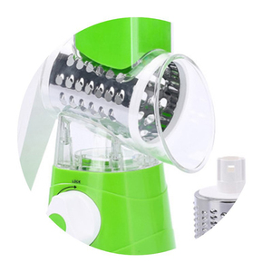 Tiện ích nhà bếp trái cây các loại hạt mandoline rau Slicer ROTARY pho mát vắt tay với 3 lưỡi hoán đổi cho nhau - Product Image 5
