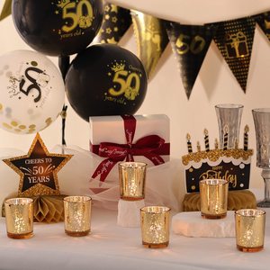 Bougeoir en verre en métal vintage moderne de luxe décoration simple de maison et de mariage chandelier électrolytique <span class=keywords><strong>Ware</strong></span> coupe étoilée - Product Image 4