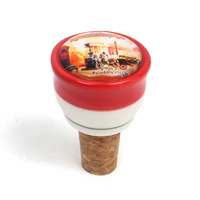 Bouchon de bouteille de vin en céramique créatif de Londres, préservateur de vin rouge, bouchons en céramique imprimés avec des monuments britanniques, vente en gros