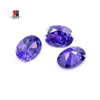 Pierres en vrac de zircone cubique ovale taille brillant Baifu 3A violettes, pierres synthétiques CZ de différentes couleurs pour la fabrication de bijoux