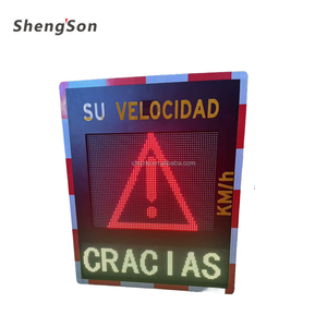 Panneau d'avertissement de vitesse de radar de circulation routière extérieur en aluminium à énergie solaire - Product Image 2