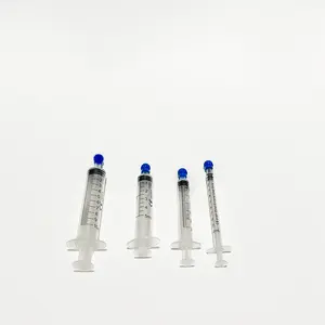 1ml, 3ml, 5ml, 10ml/CC jeringa etiquetada oral desechable de plástico varilla de empuje transparente con escala