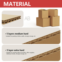 Boîte en carton ondulé portable et écologique sur mesure (3/5/7 couches) avec gaufrage et papier kraft pour l'expédition