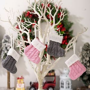 Christmas Mini Knitted Stocking Cutlery Holders Xmas <b>Table</b> Decor Sock <b>Covers</b> for Fork & Knife - Product Image 3