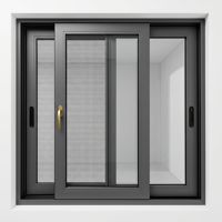 Ventanas Corredizas Verticales Personalizadas con Marco de Aleación de Aluminio, Aislamiento Térmico, Ahorro de Energía y Resistentes al Viento para Casa