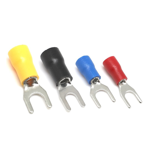 PVC cách điện ngã ba loại Báo Chí lạnh Cáp Lug SV pre-cách điện dây đồng kết nối cuối Spade điện uốn thiết bị đầu cuối - Product Image 2