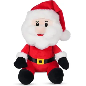 1748 Kerst Santa Claus Pluche Knuffels Zitten Poppen Beste Cadeau Kids Baby Peuter Cpc Kerst Zwarte Kerstman