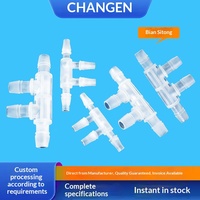 Connecteur en plastique PP résistant à la corrosion et aux hautes températures, raccord en T à quatre voies avec joint en croix, modèle 001