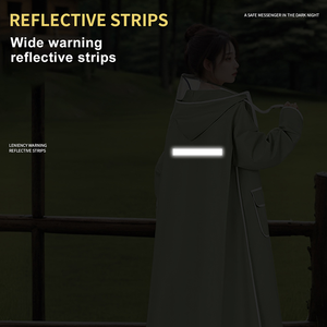 Impermeable para Adultos, Reutilizable, de PEVA, Resistente al Viento, Transpirable, Ligero, Reflectante, Duradero, Portátil, Moderno y Cómodo - Product Image 4