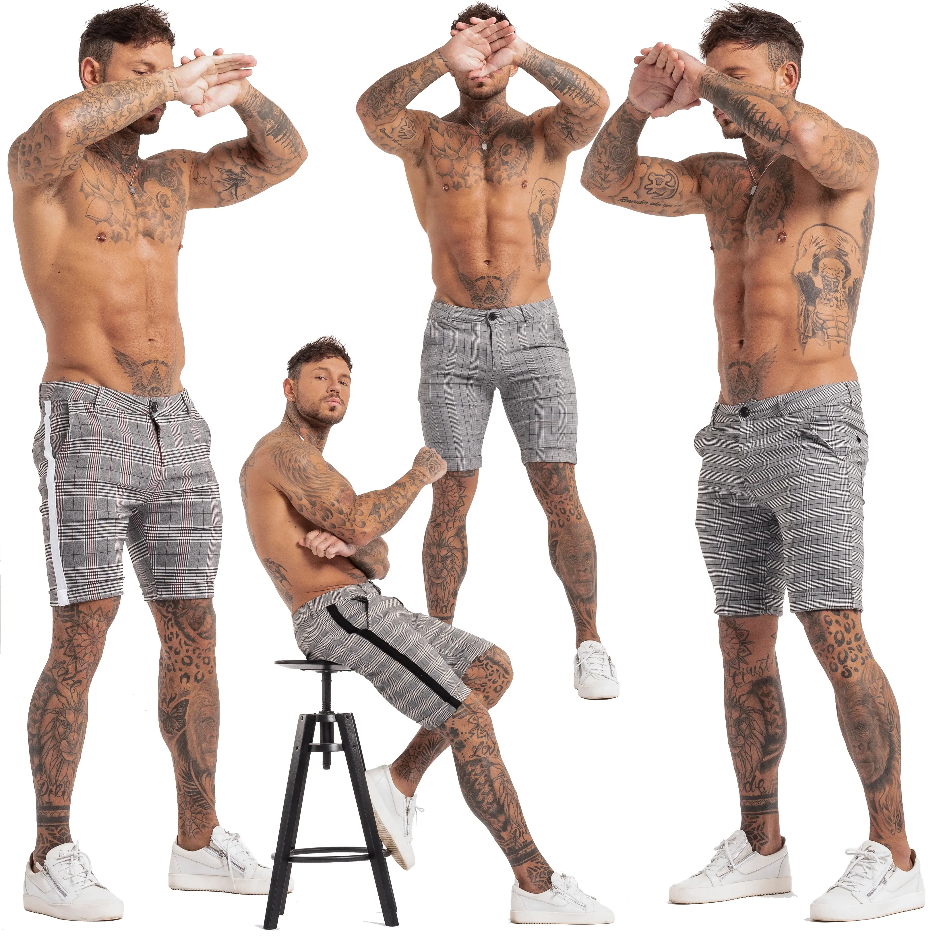 Dropship custom logo wholesale skinny shorts high stretch men's shorts workout half mens pants shorts for men