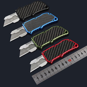 UK-1706 OTF Box Cutter POCKET <span class=keywords><strong>EDC</strong></span> RAZOR DOUBLE ACTION Couteau automatique pour hommes - Product Image 4