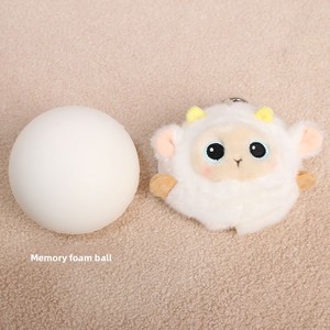 Juguetes Songshan al por mayor: Bolas de espuma viscoelástica para aliviar la presión, muñeco de peluche de 10 cm, colgante de erizo, gato, delfín de río, llavero - Product Image 6