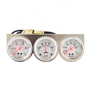 Wenle phổ 12V 24V 2''52mm Ba 3 đồng hồ đo <span class=keywords><strong>Set</strong></span> Meter Kit nhiệt độ nước áp suất dầu Kit phổ Ba đo <span class=keywords><strong>Set</strong></span> - Product Image 3