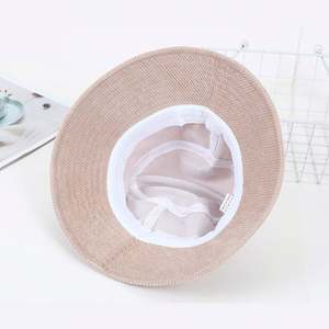 Casquettes de pêcheur à large bord et à dessus plat personnalisées pour hommes et femmes, protection solaire, logo brodé personnalisé, chapeaux en velours côtelé - Product Image 3