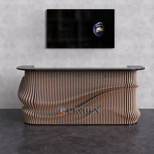 Store Design Luxury Reception Office Wind Marble-rated <strong>Phone</strong> Cashier Table Reception Storeping Mall Kiosk <strong>Shop</strong> ODM - Product Image 2