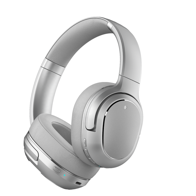Qualcomm Wireless Over-Ear Headphones with LED Indicator 120H Playtime ANC & Hi-Fi Sound for Daily Use