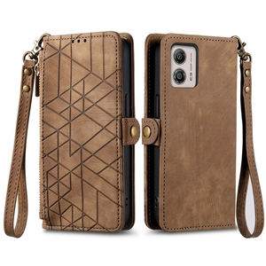 เคสหนังฝาพับแม่เหล็กสำหรับ Moto <span class=keywords><strong>G53</strong></span> J 5G เคสกระเป๋าสตางค์ดีไซน์แบบมีซิปสำหรับ Moto E14 /edge 40 - Product Image 1