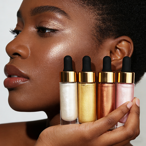 Maquillaje resaltador líquido vegano al por mayor, corrector mineral resistente al agua para piel oscura, Etiqueta Privada, <span class=keywords><strong>bronceador</strong></span> brillante sin marca - Product Image 1