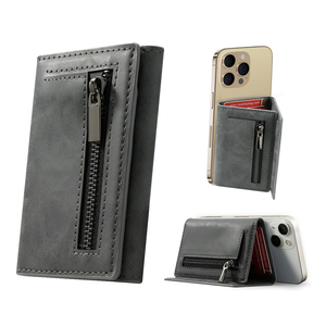 Casekey Magnetic Card <b>Holder</b> PU Vintage Leather <b>Wallet</b> Phone Case Cover <b>Holder</b> - Product Image 1