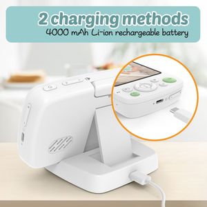 NOUVEAU Moniteur vidéo HD 1080p pour bébé Vision nocturne Activé par le son Berceuses intégrées Audio bidirectionnel Moniteur pour bébé avec caméra - Product Image 6