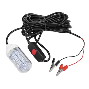 108 2835SMD Đèn LED Câu Cá Dưới Nước IP68 Lures Finder Đèn Thu Hút Tôm Mực Krill Ánh Sáng Xanh 12V Đèn Câu Cá