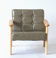 Fauteuil moderne en bois massif, écologique, avec rembourrage en éponge carrée, confortable, pour salon, canapé pour bébé