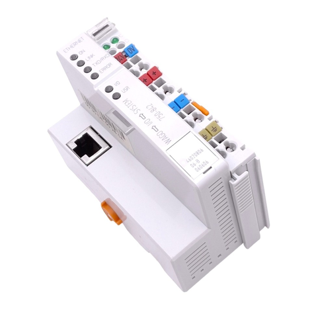 New Original 750-842 Ethernet Controller, 16-bit 128KB, RJ45 10/100Mbps, 24VDC, DIN Rail PLC Controller