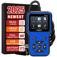 Herramienta de Diagnóstico Automotriz V518, Escáner OBDII Completo, Lector de Códigos ELM327, Compatible con Android, USB, Pantalla LCD de 12V, 1 Año de Garantía