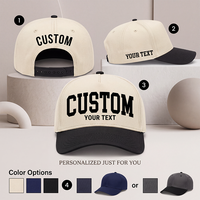 Casquette de baseball unisexe bicolore à 5 panneaux avec broderie 3D A-Frame pour mariés, cadeau de mariage personnalisé, vente en gros, OEM