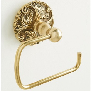 Porte-papier toilette au design moderne, style antique, en métal doré, en vente. - Product Image 5