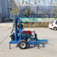 Petite Foreuse Hydraulique de Puits d'Eau HP22 / 28 / 35, Machine de Forage Portable Diesel 120-200m pour Puits