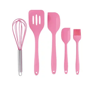 Utensili da cucina in Silicone spatola da 5 pezzi set di utensili da forno fai da te raschietto utensili per torte pentole per pala da cucina cottura per mescolare le uova