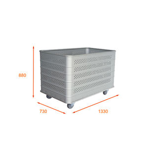 알루마이트 경합금 알루미늄 리넨 바구니 트롤리 카트 화물 및 보관 장비 세탁 병원용 핸드 카트 및 트롤리 - Product Image 2