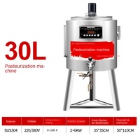 Pasteurisateur commercial 10L-150L, équipement de stérilisation du lait et des fruits pour les magasins de yaourt et de thé au lait