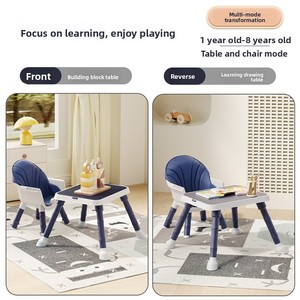 Silla Alta de Comer para Bebés 3 en 1, Ajustable, Reclinable, Portátil, Plegable, con Bandeja de Actividades, Fácil de Limpiar, para Bebés y Niños - Product Image 3