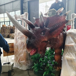 <span class=keywords><strong>Parc</strong></span> d'attractions mécanique moderne d'intérieur Triceratops animatroniques électriques Dinosaur Rides pour adultes et enfants - Product Image 4